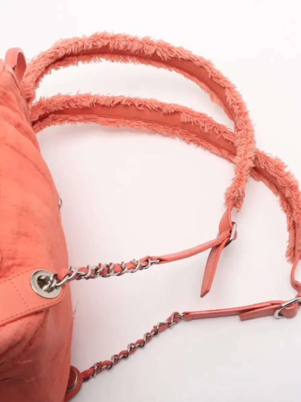 Chanel CC Logo Chain Backpack Orange
